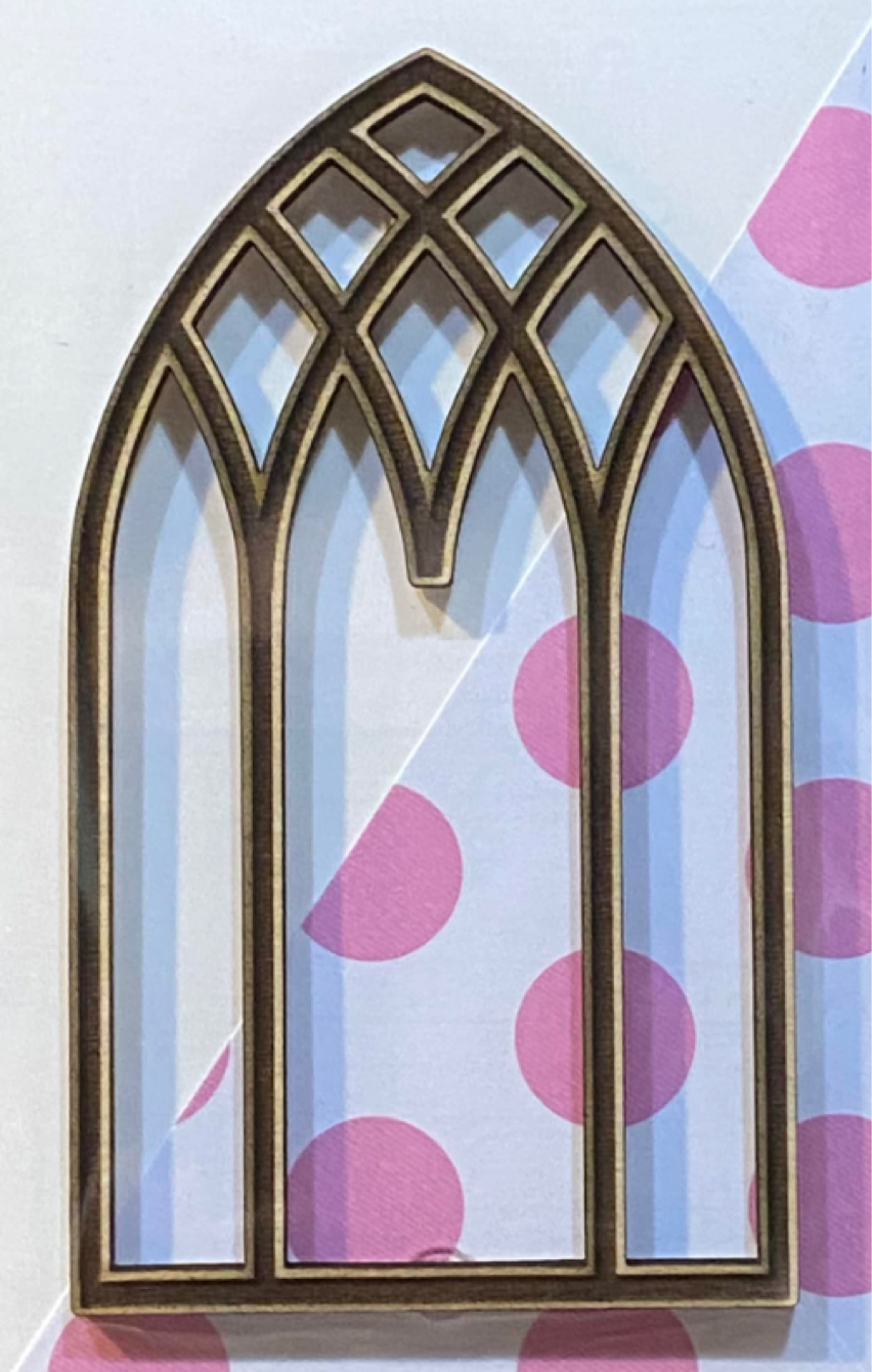 Window Frame: Dark open Cathedral Window