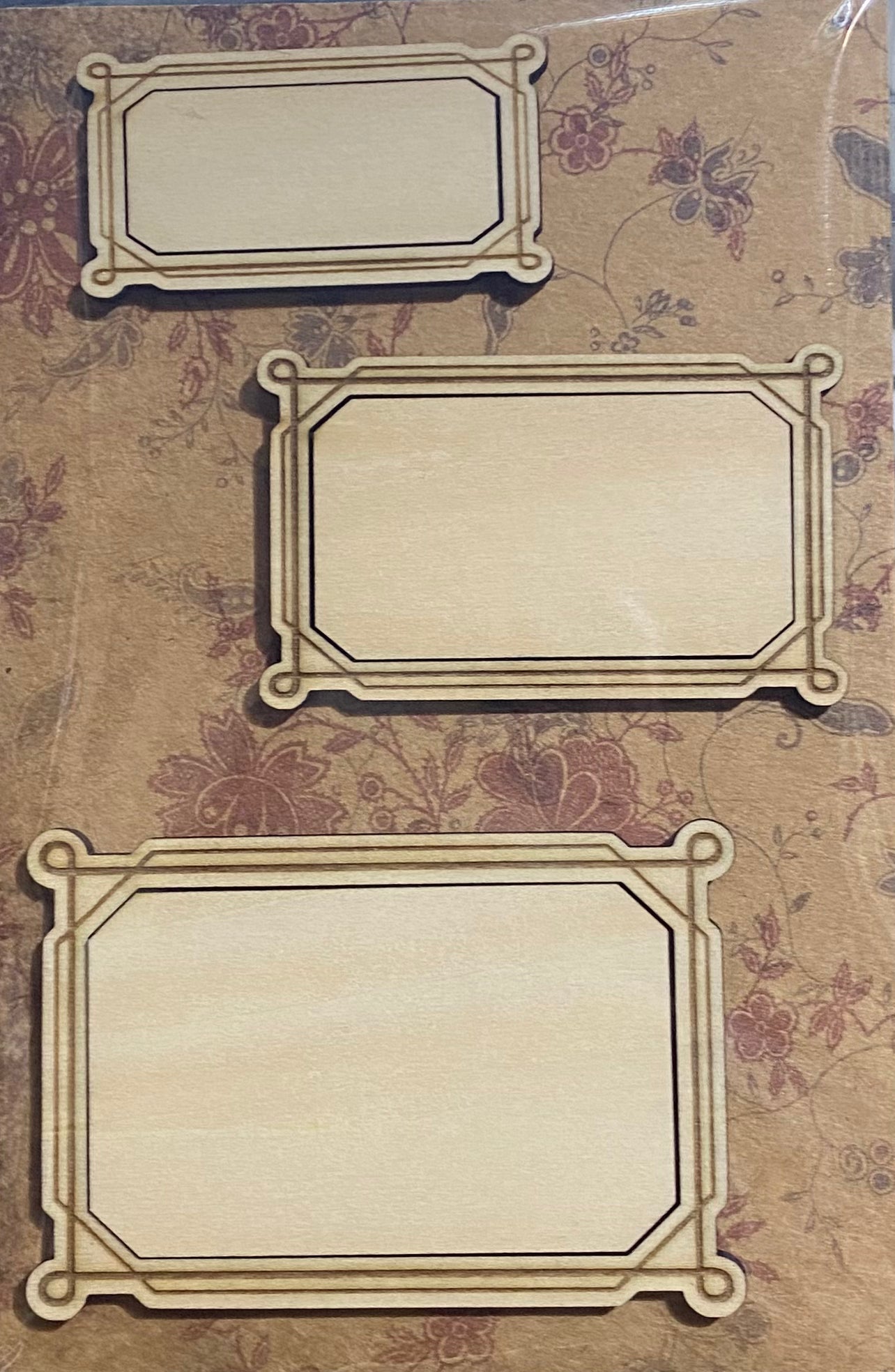 Name Plate / Book Plate: Set of 3 with Corner Loops