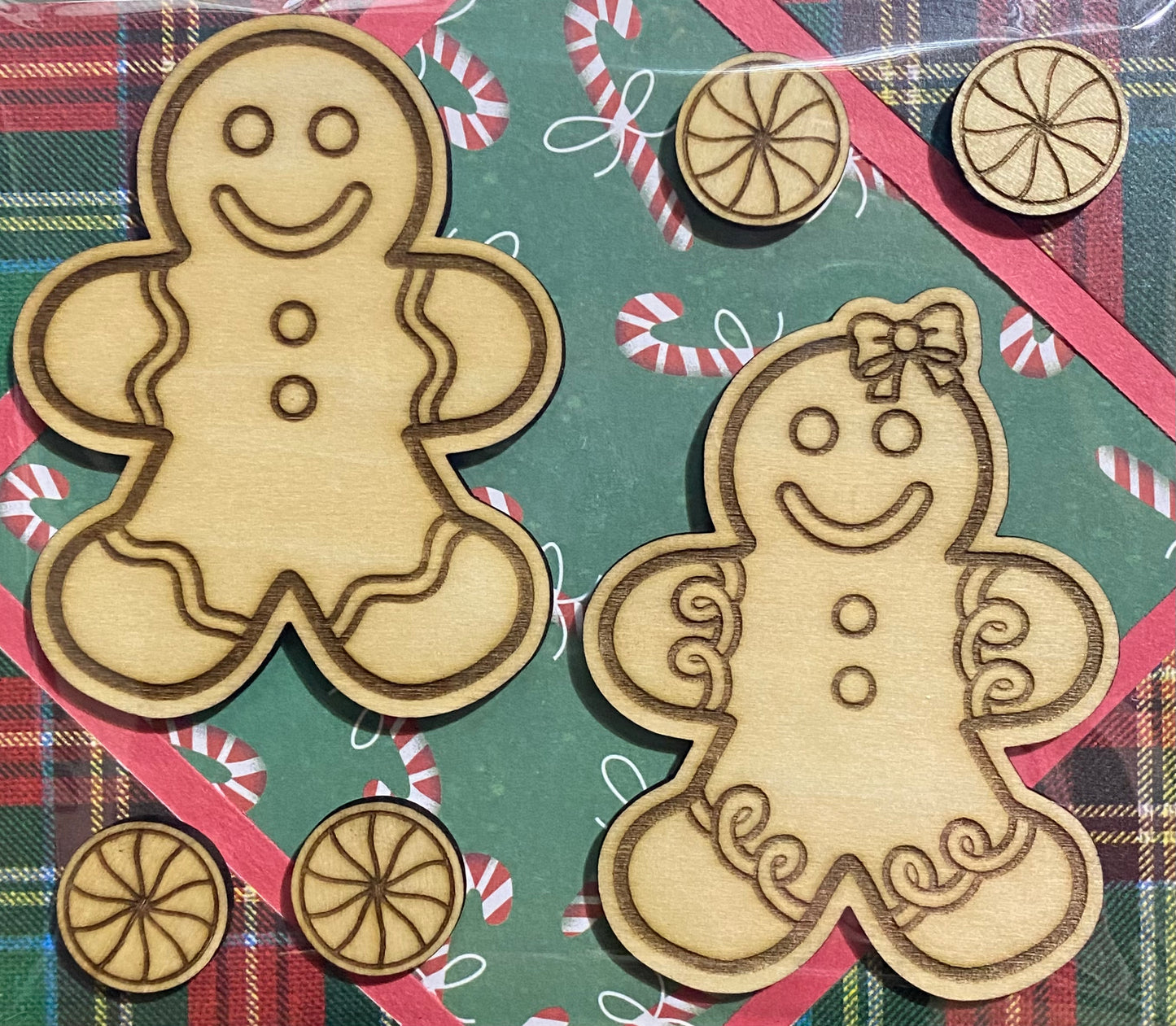 Wooden Glue-on: Gingerbread Friends