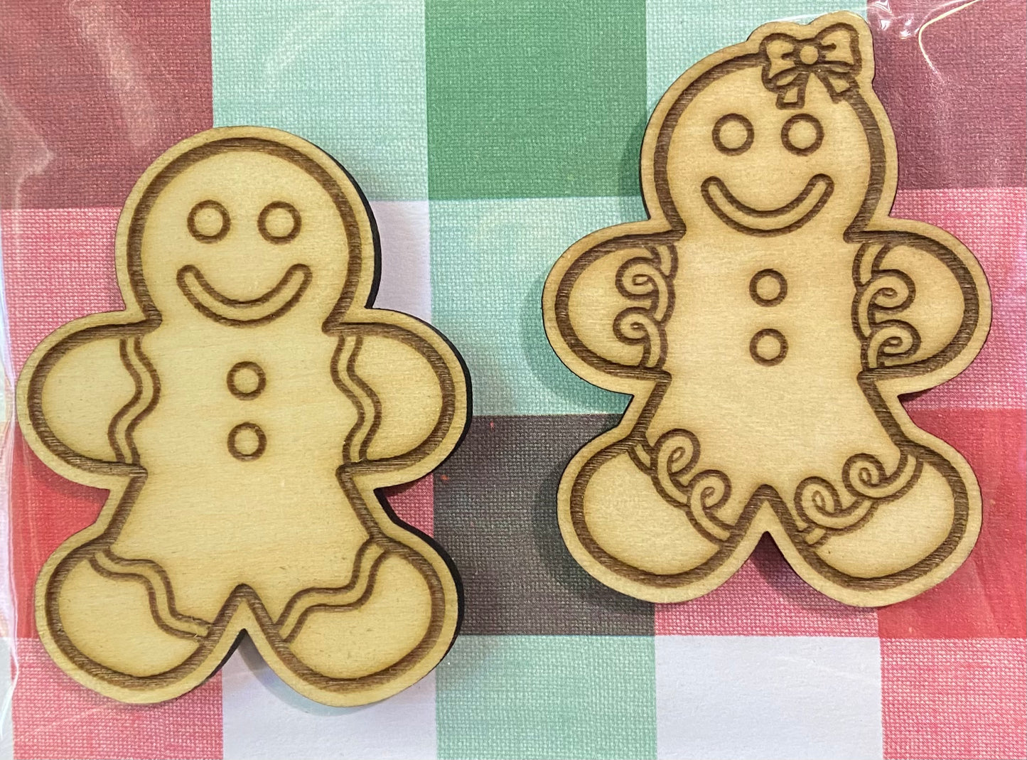 Wooden Glue-on: Gingerbread Small Friends