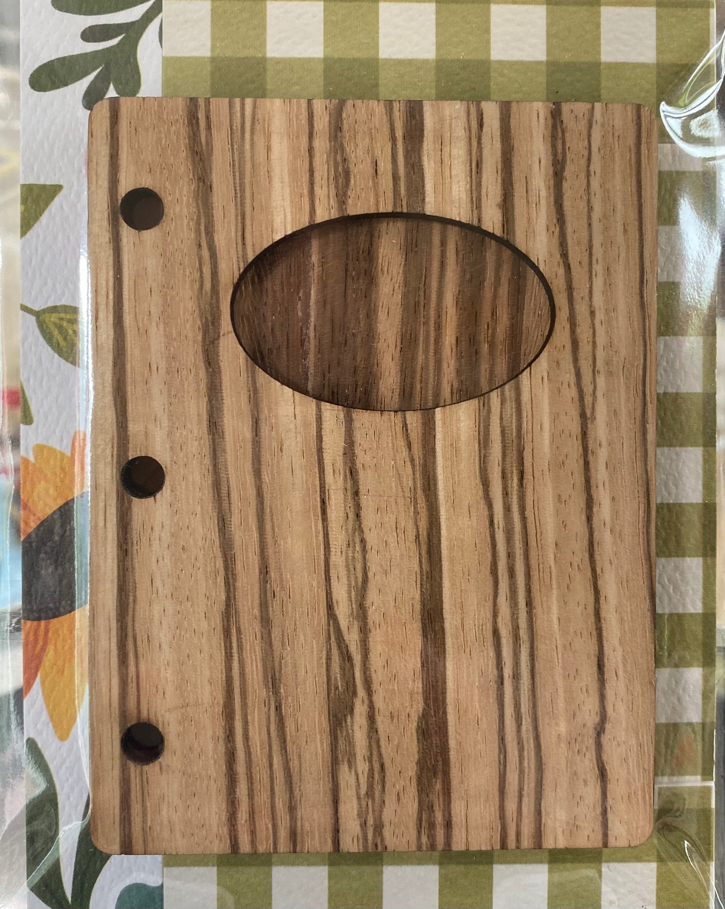 Flip Journal: Zebra Wood with Window