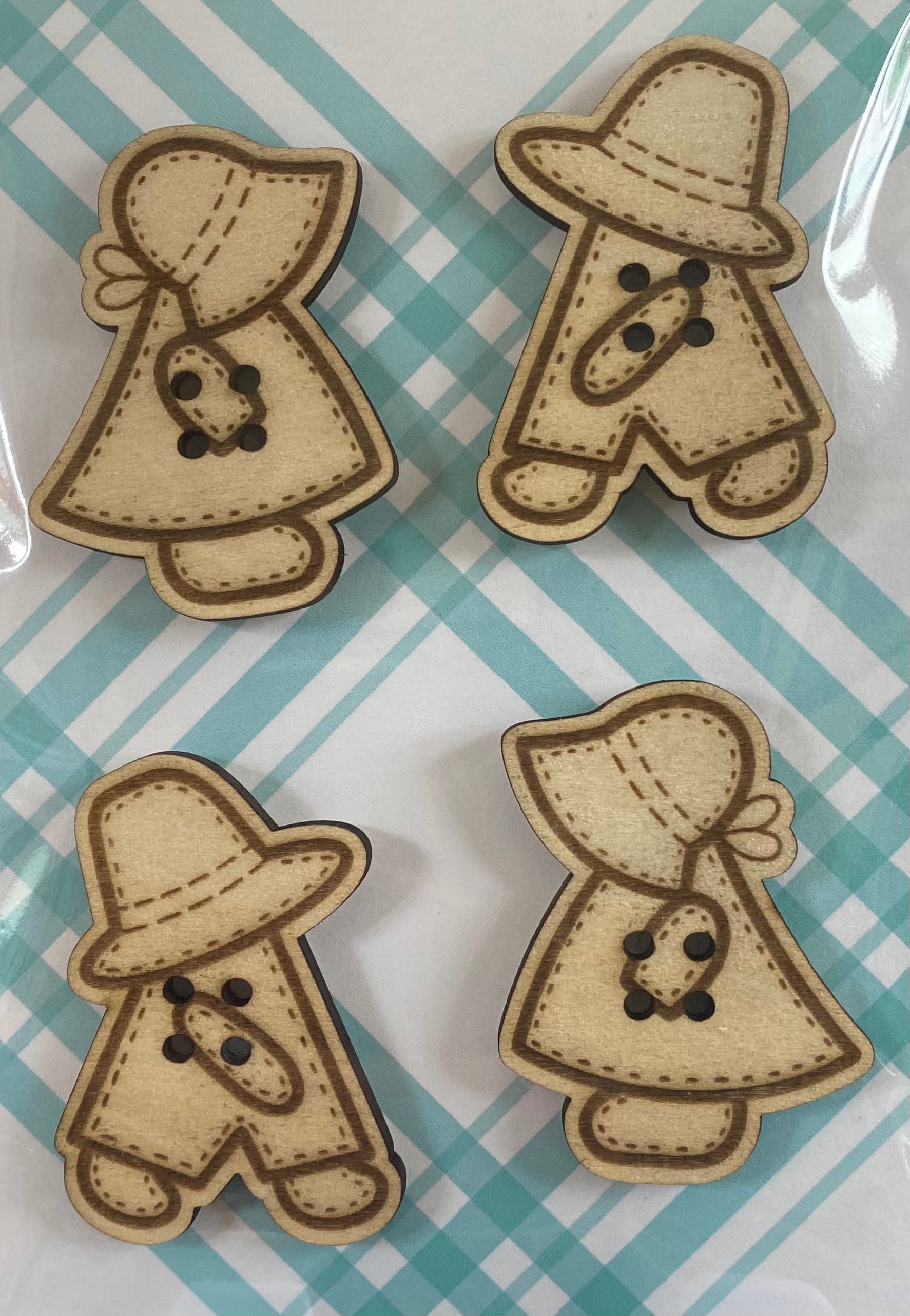 Buttons: Dutch Boy and Dutch Girl – Country Chic Bowtique