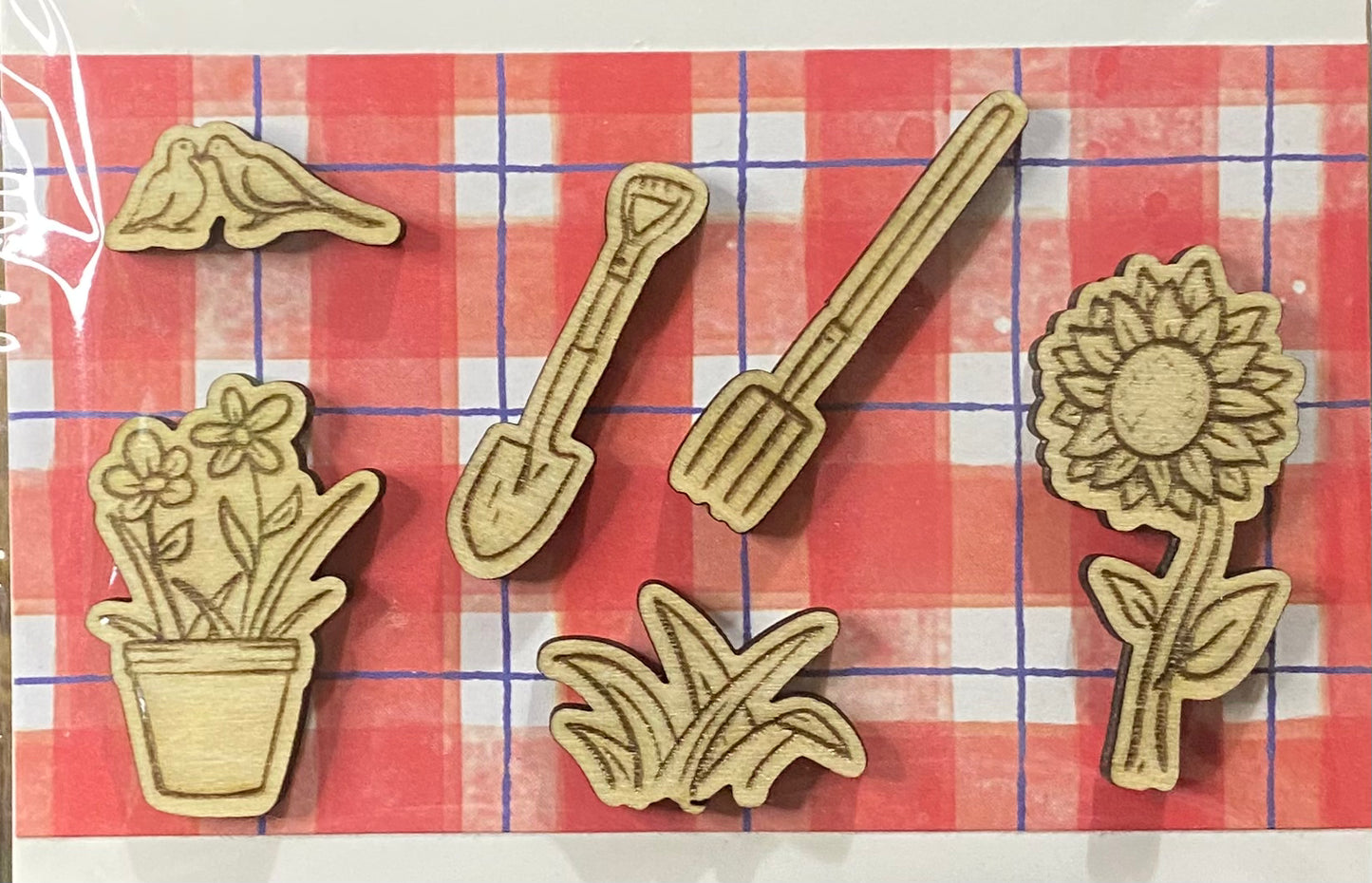 Wooden Glue-on: Gardening Accessory Pack