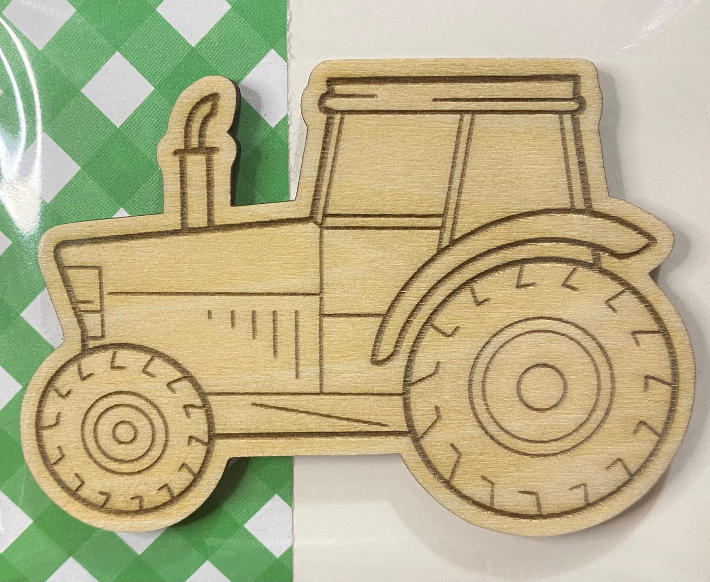Wooden Glue-on: Tractor