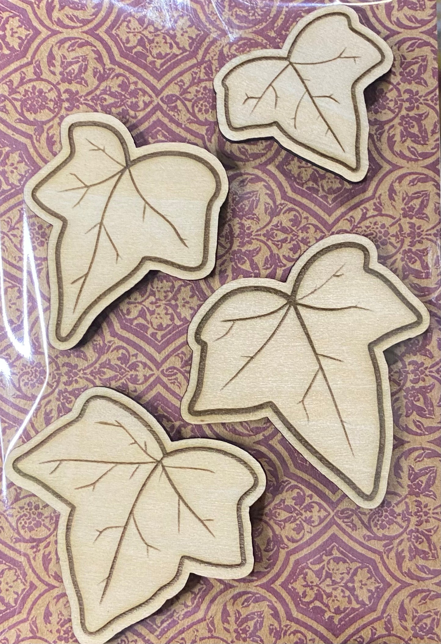 Wooden Glue-on: Ivy 4-Pack