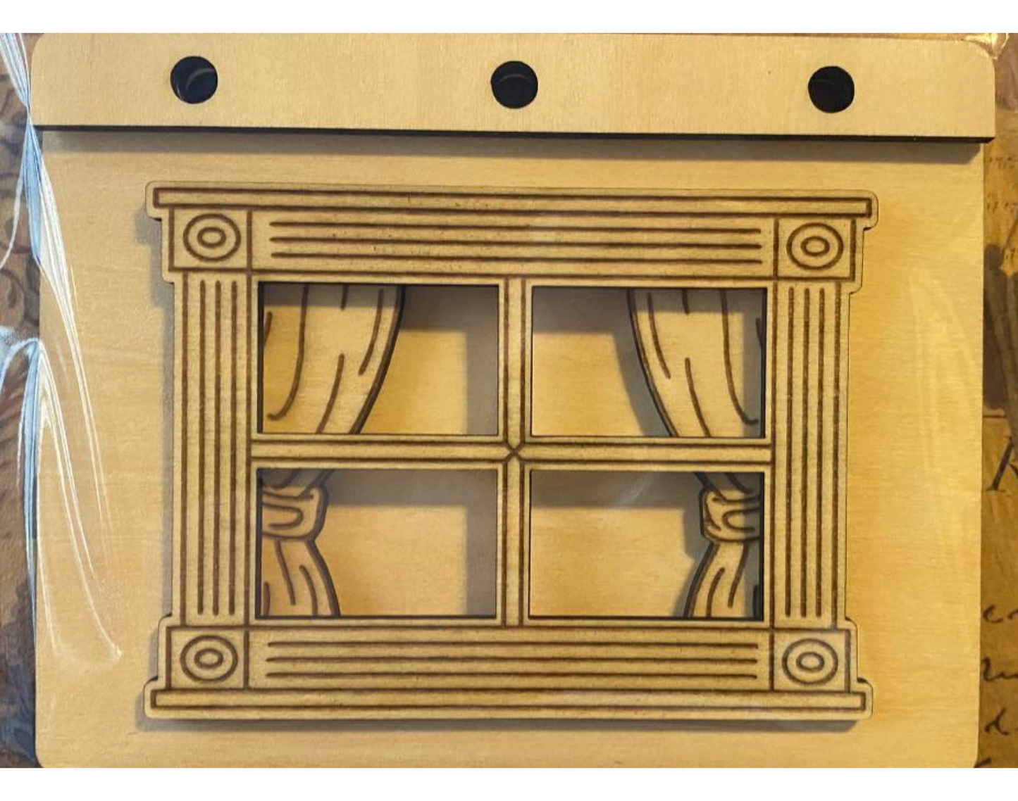 Flip Journal: Window Frame with a Curtain