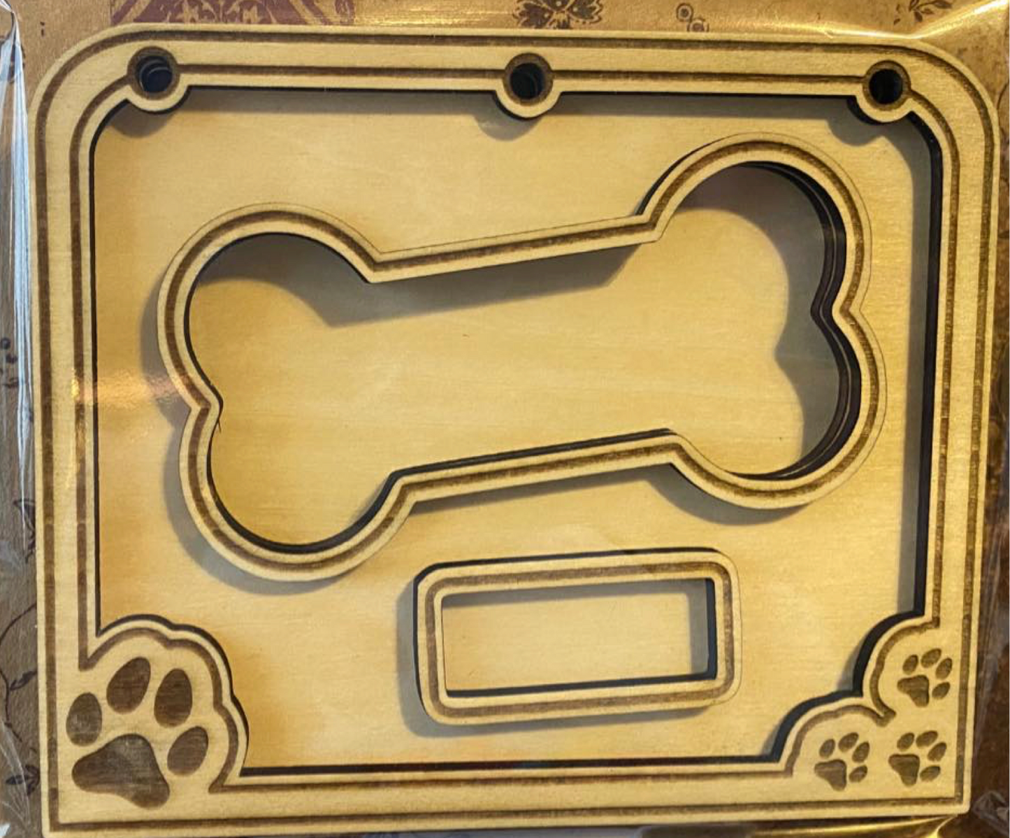 Flip Journal: Dog Bone; Puppy Paws Name Window