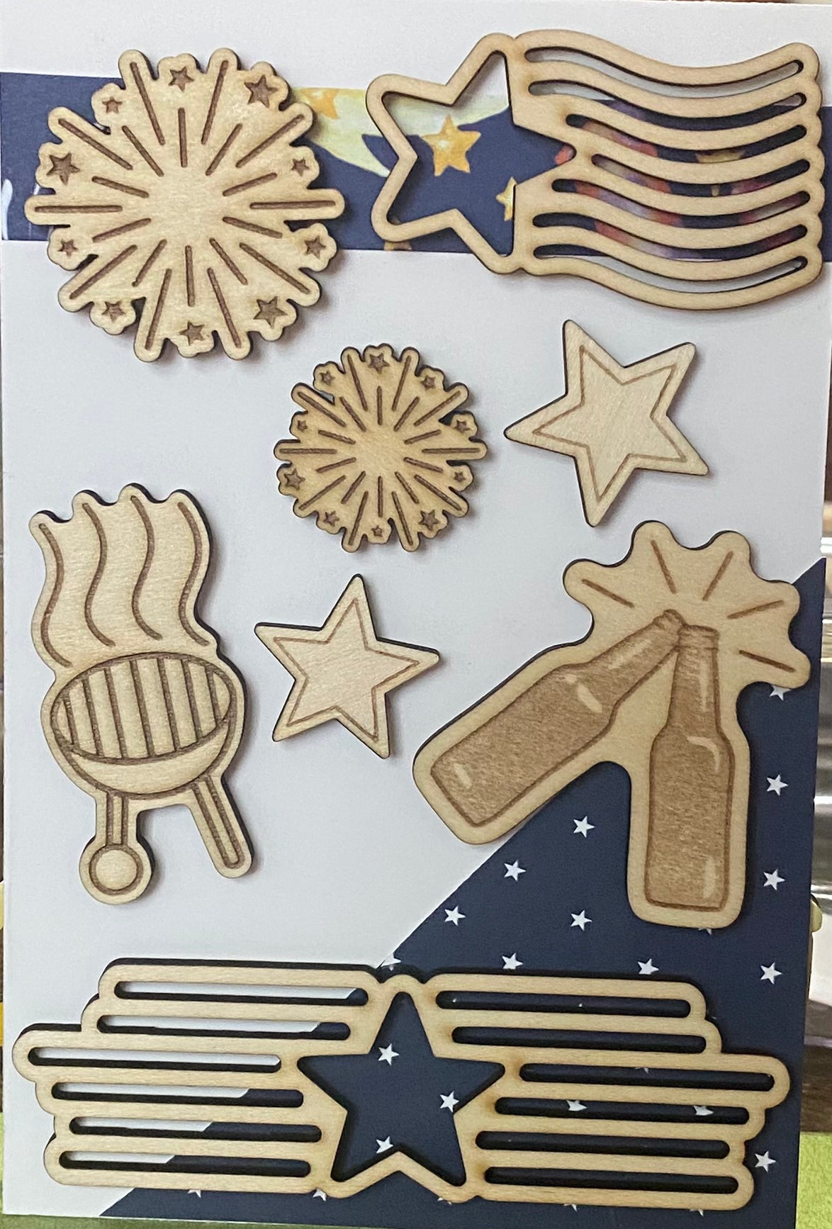 Wooden Glue-on: Independence Day