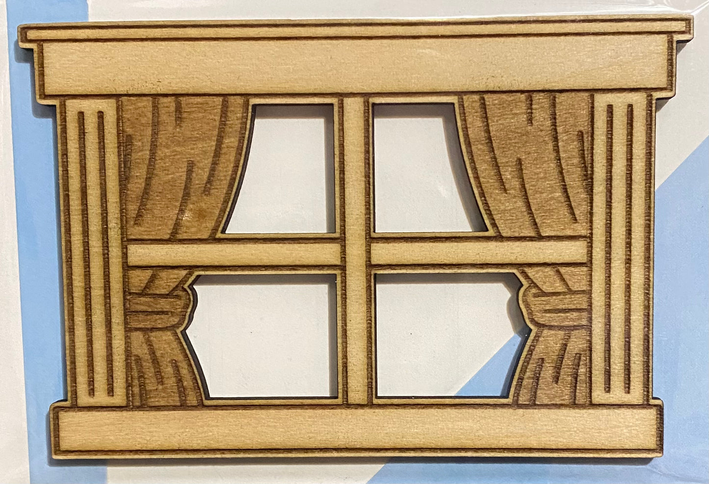 Window Frame: Medium Window with Curtains