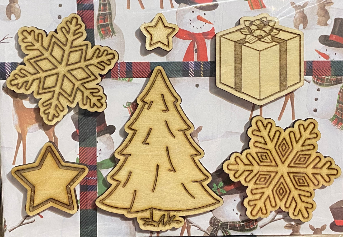 Wooden Glue-on: Christmas Tree Pack