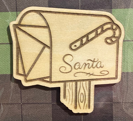 Wooden Glue-on: Christmas Mailbox Ornament