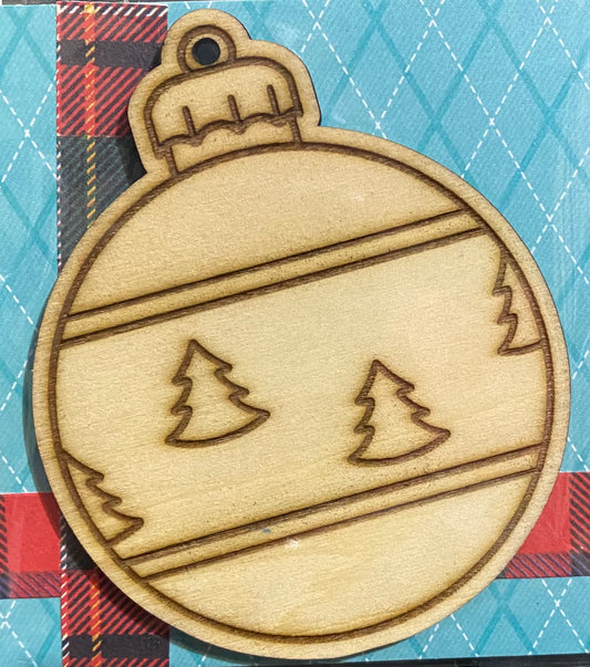 Wooden Glue-on / Dangler: Christmas Tree Ornament