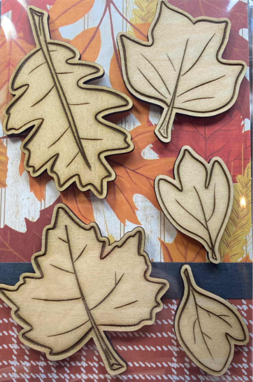 Wooden Glue-on: Leave Set