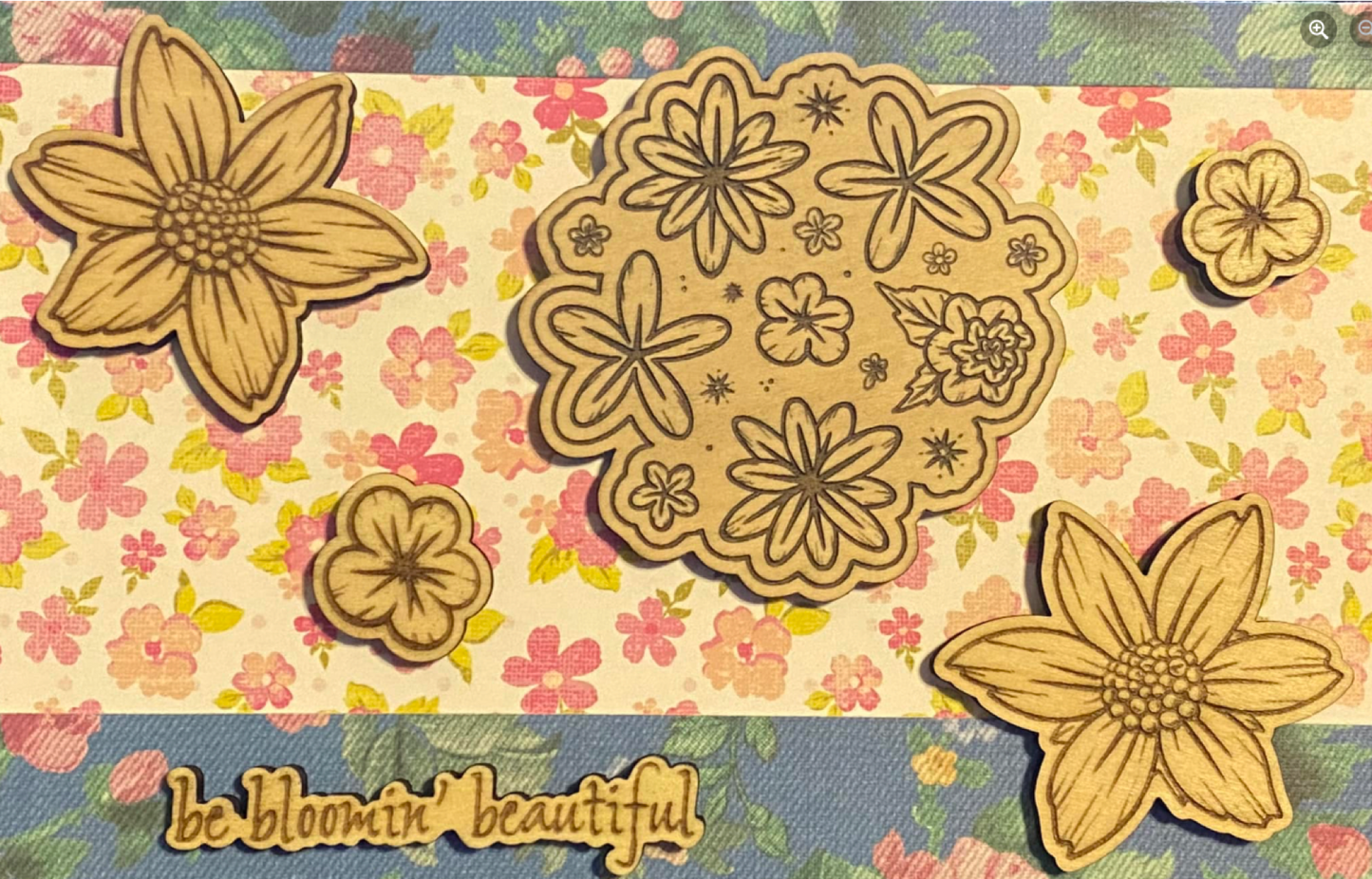 Wooden Glue-on: be bloomin' beautiful